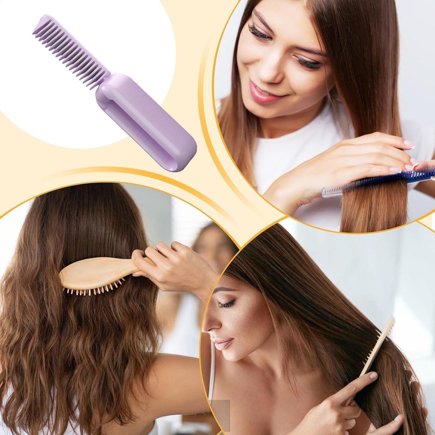 Cepillo Alisador Portátil Plegable